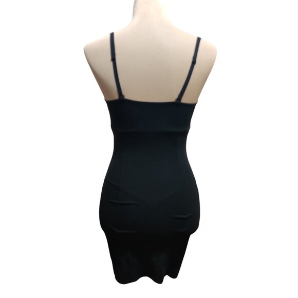 Flexees M womens shapewear slip black firm control bodysuit hook gusset 83053 - Picture 2 of 14